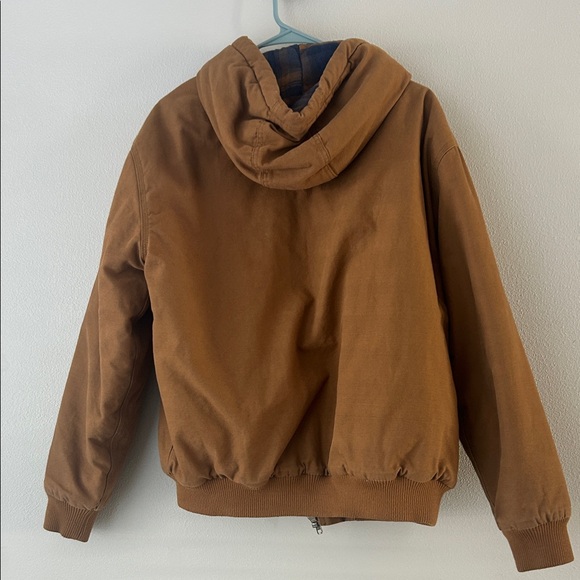 Men Woolrich Tan Hooded Bomber Jacket Size Medium - Picture 7 of 7